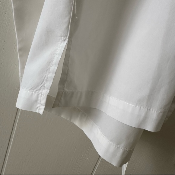 Xiaoyan Lin White Cotton Button Down Shirt Size M Unique Design Cowl Neck Resort - Picture 11 of 15